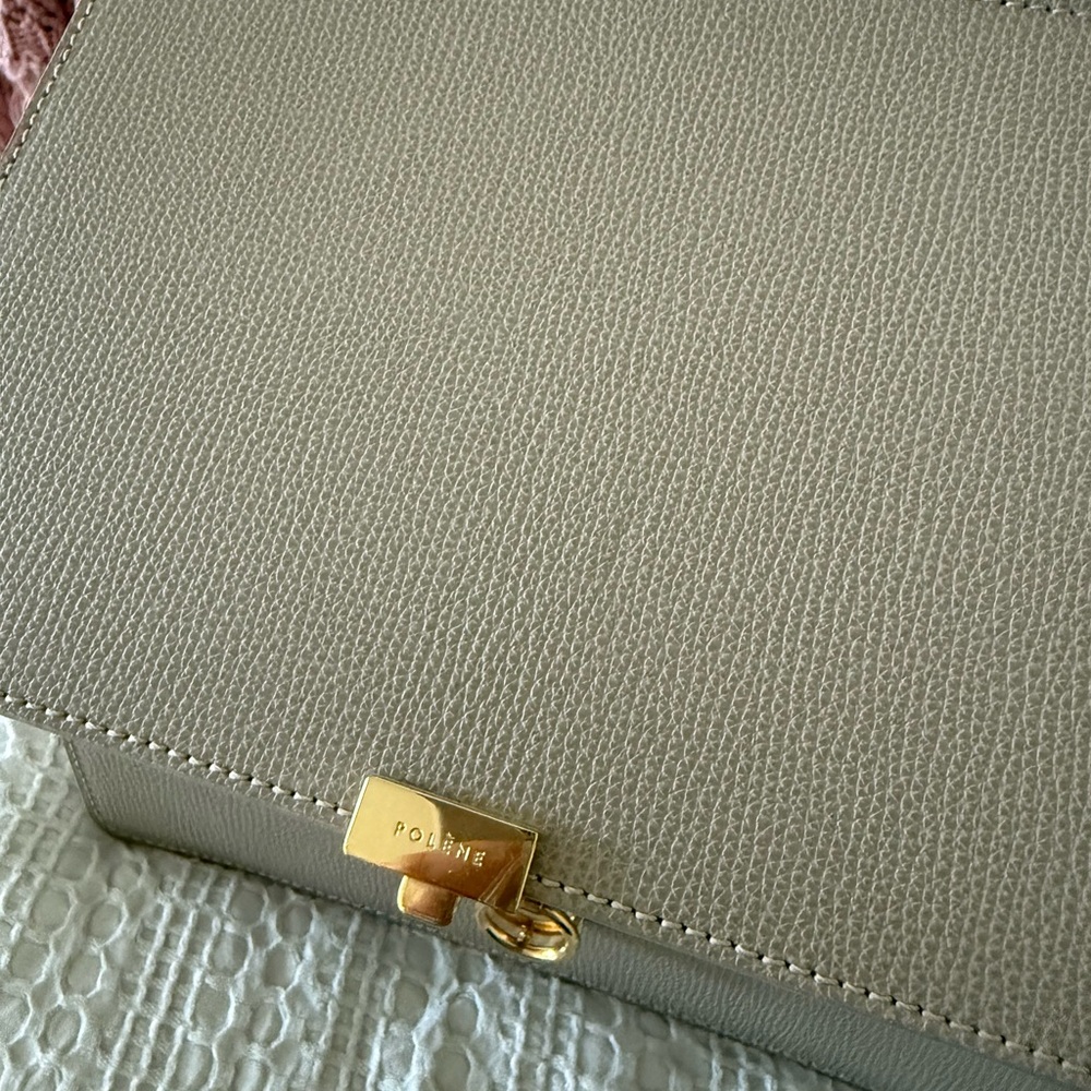 Polene número 7, number 7, Taupe Leather Bag - Picture 7 of 13